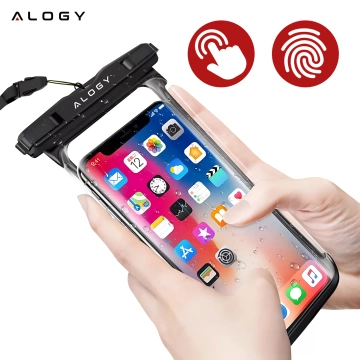 Handyhülle Wasserdichtes Gehäuse Alogy universal IPX8 bis 6,5 Schwarz