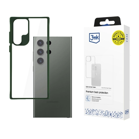 Etui na Samsung Galaxy S24 Ultra - 3mk Satin Armor Case+ Zielone
