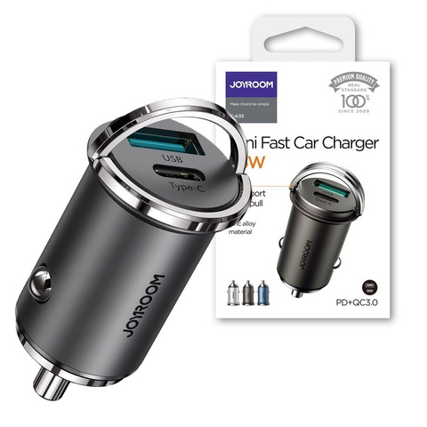 Ładowarka samochodowa Joyroom C-A35 USB + Type C PD 45W 5A QC 3.0 Black
