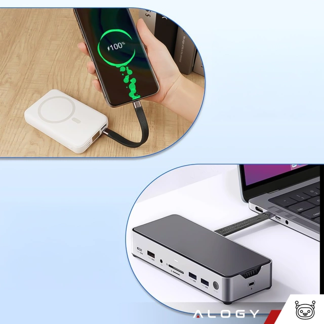 Розгалужувач HUB Alogy Adapter для ноутбука з USB-C на 3x USB-A 2.0 1x USB-A 3.0 сірий