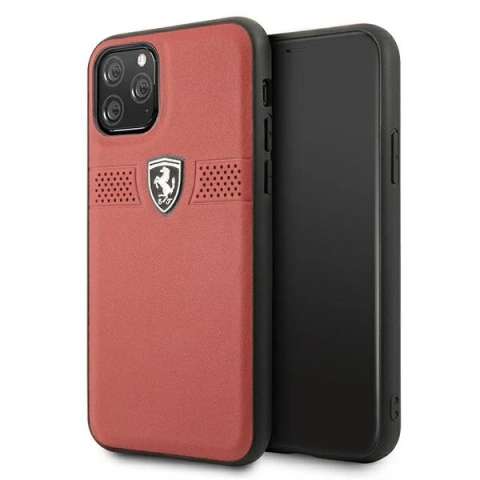 Puzdro na telefón Ferrari iPhone 11 Pro 5,8" červené/červené pevné puzdro Off Track Leather