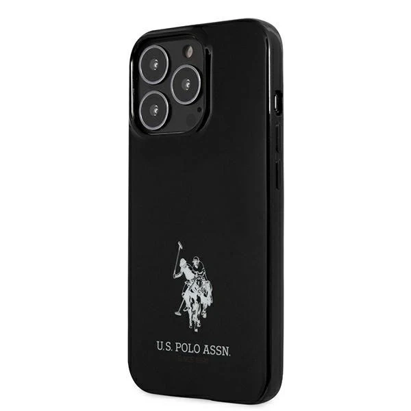 Pevné puzdro US Polo Horses Logo na telefón iPhone 13 Pro / 13 6,1" čierna/čierna