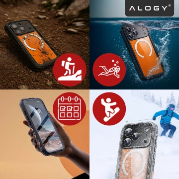 Puzdro Alogy HydroArmor™ IP68 pre Apple iPhone 17 Pro Max 6,9" - čierne