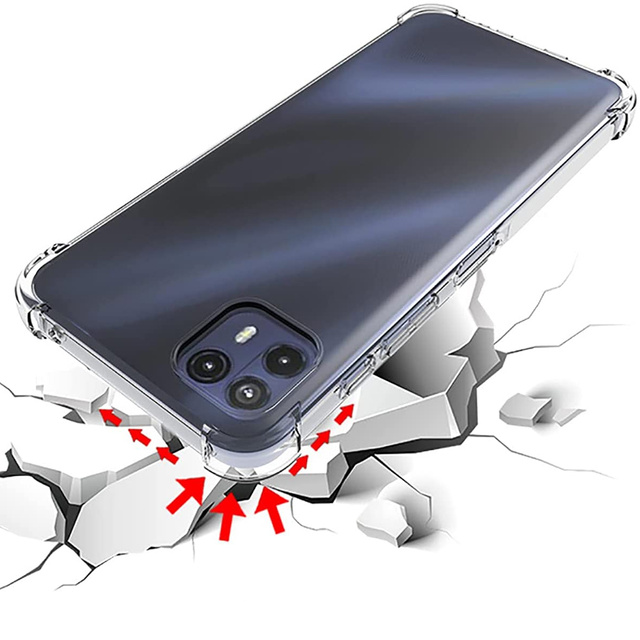 ShockProof Alogy pouzdro pro Motorola Moto G50 5G Saipan Transparent