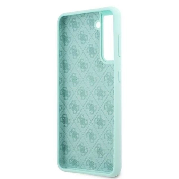 Guess GUHCS21MLSLMGLB S21  G996 niebieski/blue hardcase Silicone Script Metal Logo