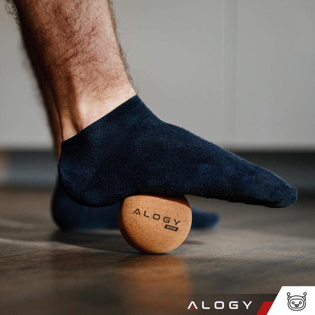 Korková loptička Sada 2 EKO loptičiek do masážneho strojčeka na svalovú masáž tvrdé malé korkové loptičky 6cm a 5,3cm Alogový vak šport fitness Podložka