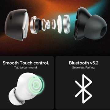 Spigen SA2401 ANC Pro Słuchawki Douszne Bluetooth White