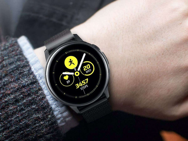 Milánský náramek Alogy pásek z nerezové oceli pro 22mm chytré hodinky Black