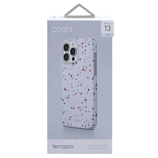 Чохол UNIQ Coehl Terrazzo iPhone 13 Pro / 13 6.1" білий / натуральний білий