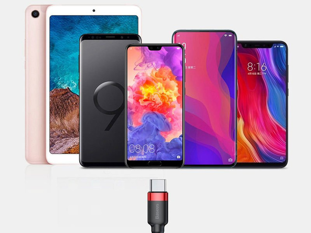 Kabel 50 cm Baseus Cafule USB-C 3A červený černý