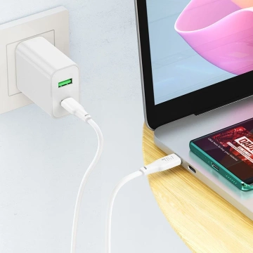 HOCO Cable Type C to Type C X93 1m White PD 100W 3A Fast Charging