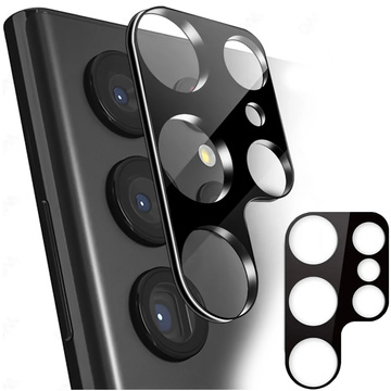 Glass for Samsung Galaxy S24 Ultra camera lens 3D tempered full protection of the entire lens black glass