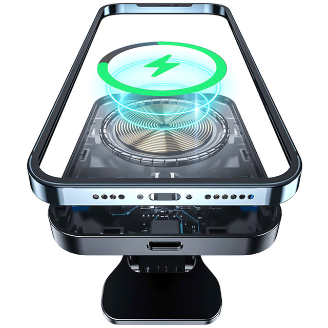 Car holder with Qi charger for MagSafe Alogy for grille 15W Black