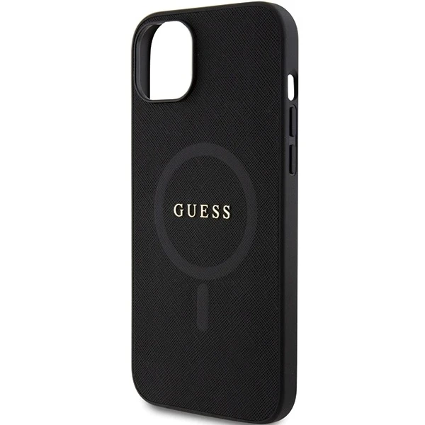 Etui Guess GUHMP15MPSAHMCK do iPhone 15 Plus 6.7"hardcase Saffiano MagSafe czarny/black