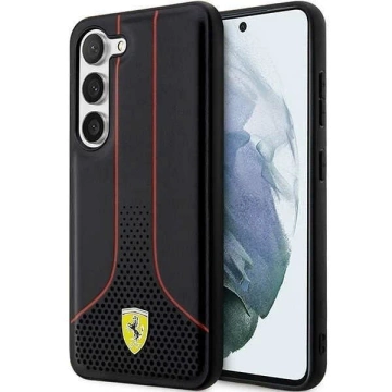 Puzdro Ferrari pre Samsung Galaxy S23 Plus HardCase Perforated 296-P čierne
