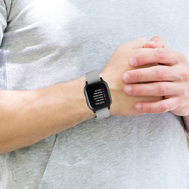 Univerzálny remienok Alogy s prackou pre inteligentné hodinky 18mm sivý