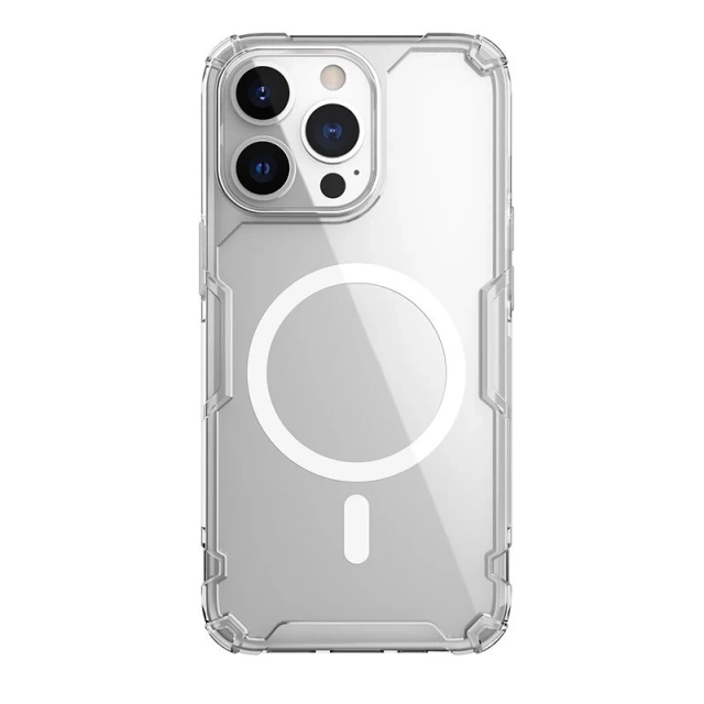 Nillkin Nature Pro Magnetic Case etui do iPhone 13 Pro magnetyczna pancerna obudowa pokrowiec przezroczysty (kompatybilne z MagSafe)
