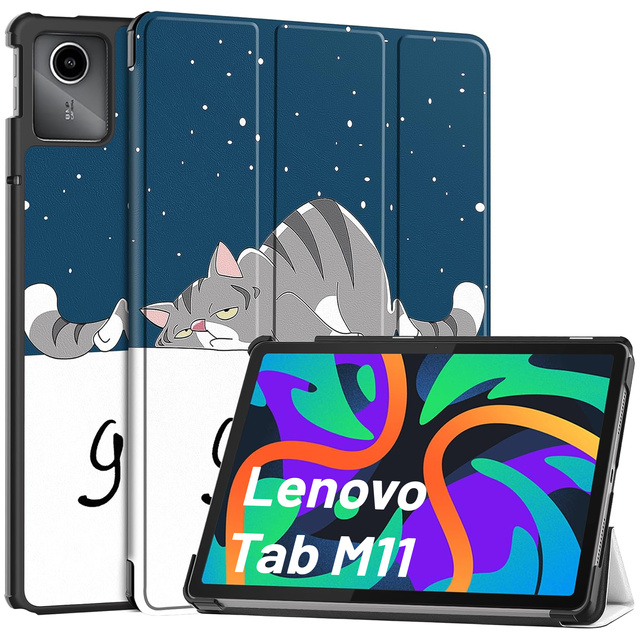 Etui Lenovo Tab M11 10,95" TB330FU / TB330XU / TB331FC obudovaná na tablet Puzdro Alogy Obal knihy Sleeping Cat