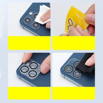 Baseus 2x tvrzené sklo 0,3 mm objektiv s plným fotoaparátem iPhone 12 Mini (SGAPIPH54N-AJT02)