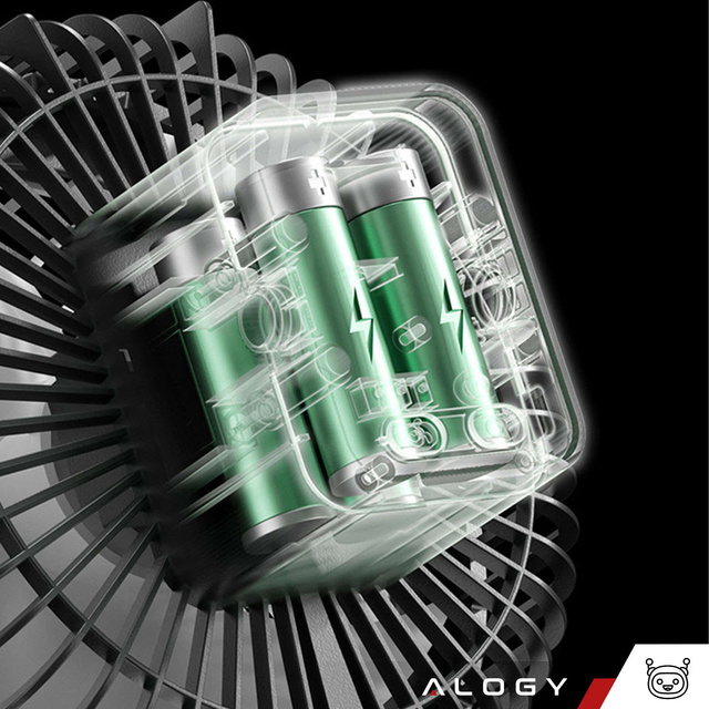 Fan Desk Fan with LED Light 2in1 Alogy Portable Hanging Standing Wireless Hanging Outdoor Mini Fan Hook Holder Black