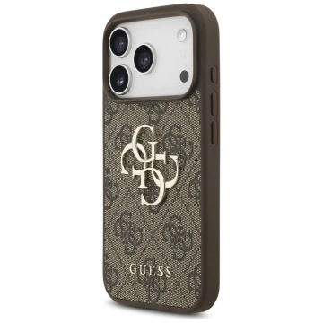 Etui Guess Hardcase 4G Big Metal Logo do iPhone 17 Pro, brązowe