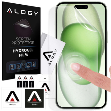 Гідрогелева плівка для iPhone 15, захисний екран телефону, Alogy Hydrogel Film