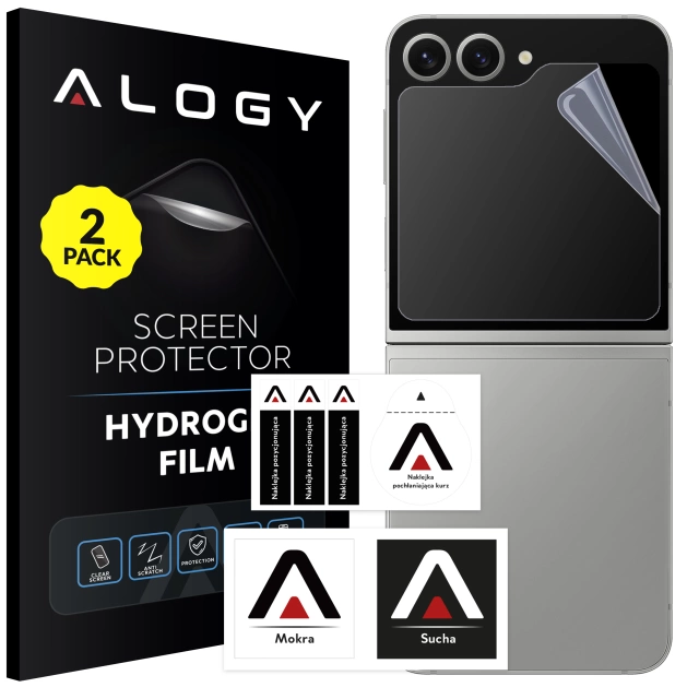2x Folia "MATOWA" do Samsung Z Flip 6 Hydrożelowa Alogy HydroSkin Matte Pro™ na ekran do etui "BEZ ODCISKU PALCÓW"