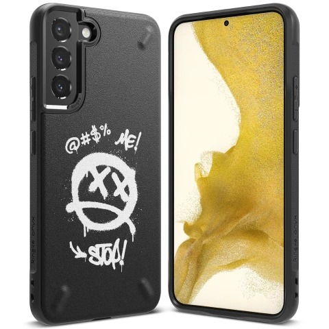 Ringke Onyx Design odolný TPU kryt pre Samsung Galaxy S22 (S22 Plus) čierny (Graffiti)