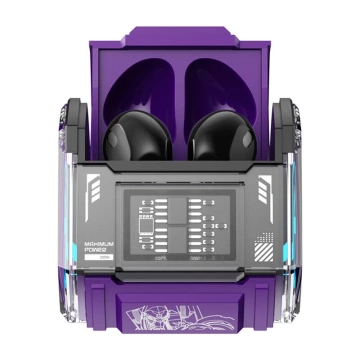 Slúchadlá TWS Transformers MG-C03 Bluetooth 5.3, 13 mm, 5 hodín, fialové