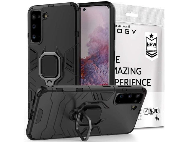 Pouzdro Alogy Stand Ring Armor pro Samsung Galaxy S21 Plus černé