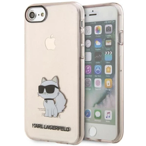 Puzdro na telefón Karl Lagerfeld pre iPhone 7/8/SE 2020/2022 ružové/ružové pevné puzdro Ikonik Choupette