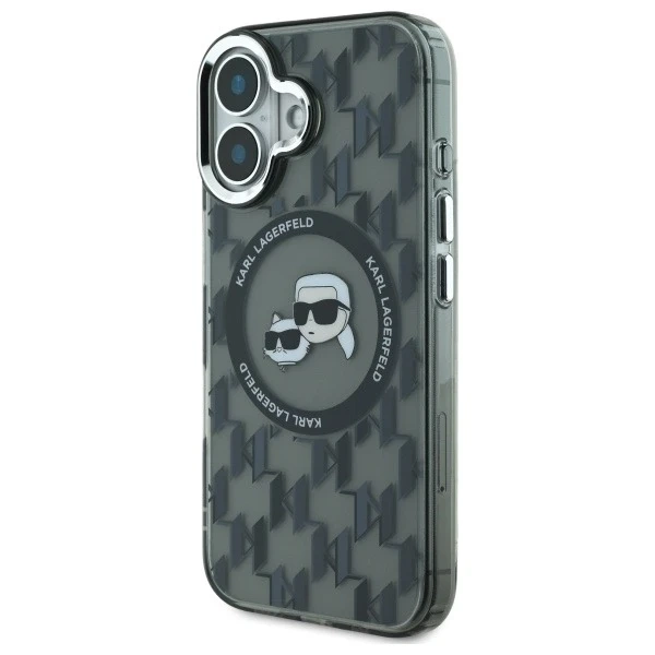 Чохол Karl Lagerfeld для iPhone 16 6.1" Black MagSafe IML Monogram Karl