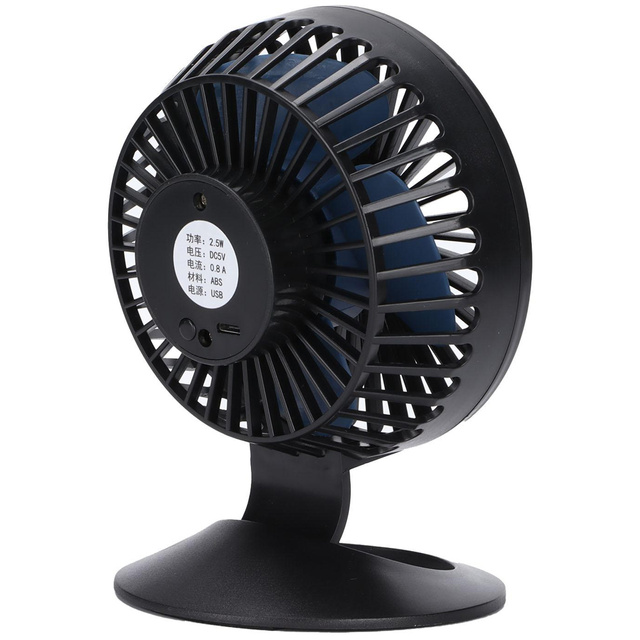 Alogy Mini Portable Noiseless Fan for Desk Table Black
