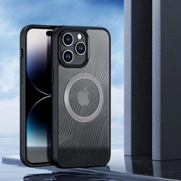 Pancerne etui do iPhone 15 Pro Max z MagSafe Dux Ducis Aimo Mag - czarne