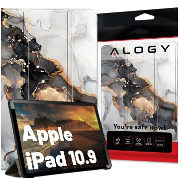 Apple iPad 10.9 gen 10 2022 case for tablet Alogy Book Case Cloudy Marble Marble