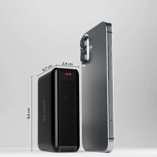 Powerbank SBS 20000mAh 65W PD USB-C USB-A Czarny do Laptopa