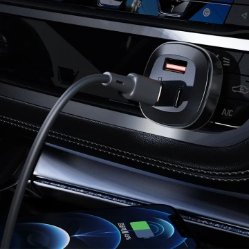 Acefast nabíječka do auta 66W 2x USB Type C / USB, PPS, Power Delivery, Quick Charge 4.0, AFC, FCP, SCP černá (B3 černá)