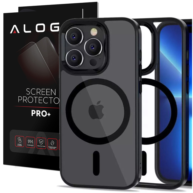 Ochranné pouzdro Magmat MagSafe pouzdro na telefon pro Apple iPhone 14 Pro Black/Clear Glass