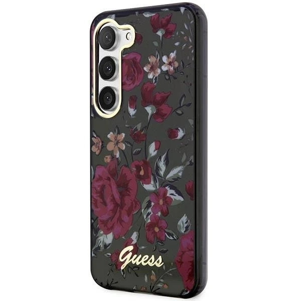 Etui Guess GUHCS23MHCFWSA do Samsung Galaxy S23 Plus S916 zielony/kaki hardcase Flower Collection