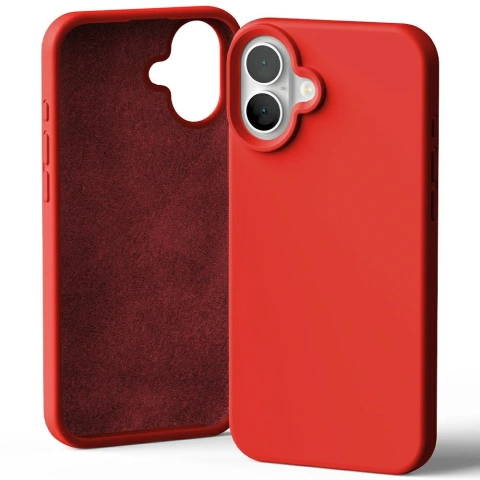 Mercury Silicone Case for iPhone 16 Plus 6.7" Red