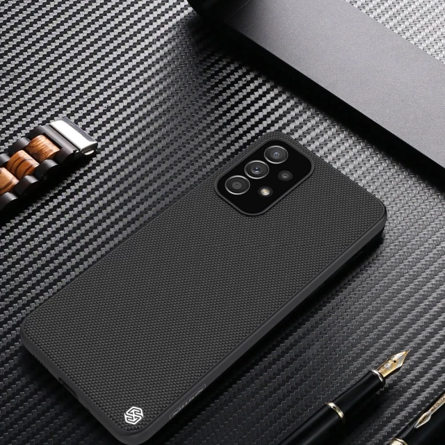 Nillkin Textured Case durable reinforced case with a gel frame and a nylon back cover for Samsung Galaxy A33 5G black