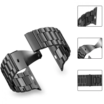 Tech-Protect Edelstahl Apple Watch 4 / 5 / 6 / 7 / 8 / se / ultra (42 / 44 / 45 / 49 mm) schwarz