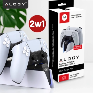 Dual Controller Dock for PlayStation 5 PS5 Pad White