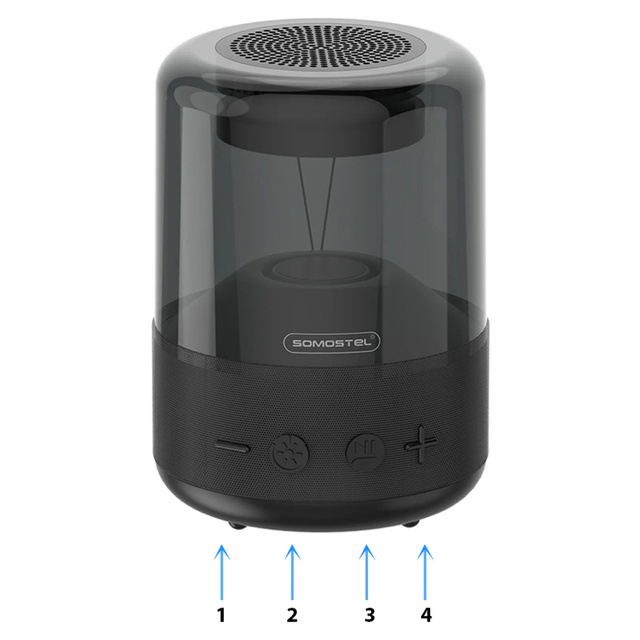 Bezdrátový přenosný reproduktor Somostel Bluetooth BT 5.0 H210 LED RGB AUX TF černý