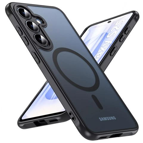 Pouzdro Alogy Matte HybridMag™️ MagSafe Matně černé pro Samsung Galaxy S25