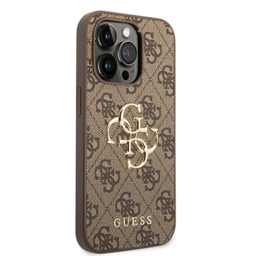 Etui Guess GUHCP15X4GMGBR für iPhone 15 Pro Max 6,7" braun/braunes Hardcase 4G Big Metal Logo