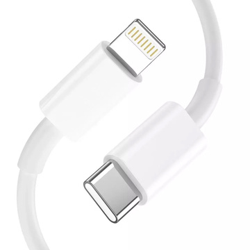 C20W 2-PORT NETWORK CHARGER PD20W/QC3.0   LIGHTNING CABLE WHITE