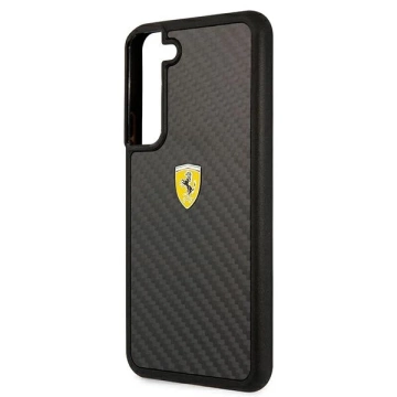 Etui na telefon Ferrari Hardcase для Samsung Galaxy S22 чорний/чорний твердий чохол On Track Real Carbon