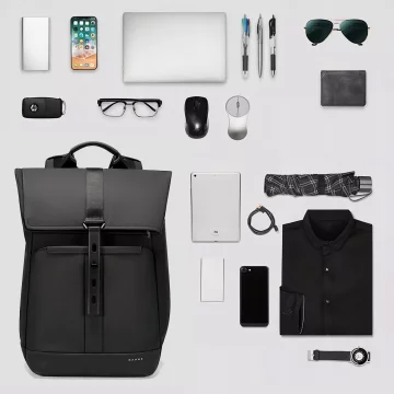 Bange Waterproof Backpack for Laptop 15.6" City Travel 45x30x16 cm for Work Airplane Men's Women's with USB Port Black
