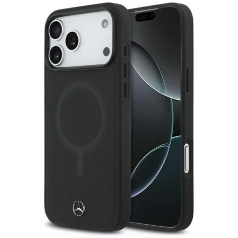 Etui do iPhone 17 Pro Max Mercedes-Benz Smooth Leather MagSafe Black